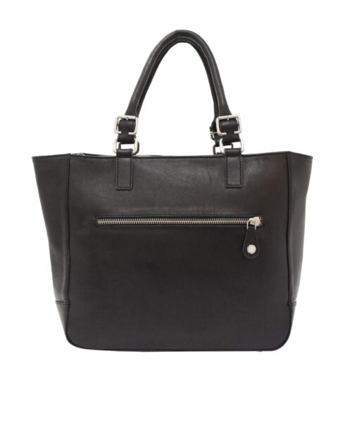 LUMI Jutta East West Tote, in black.