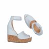 Aaria Wedge Cork Sandal White 36 (Outlet)