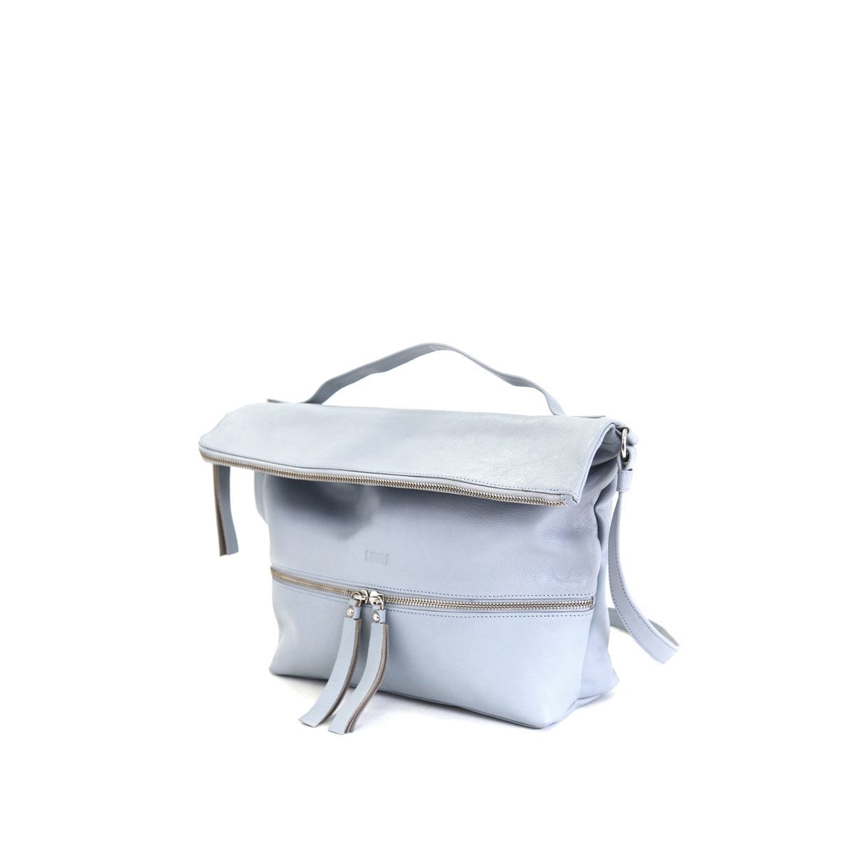 LUMI Lyydia Shoulder Bag, in sky blue, is made of vegetable tanned goat leather. Chemical free dyeing.