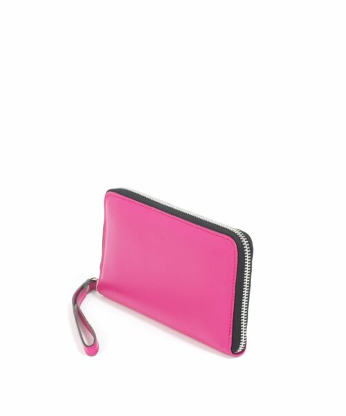 LUMI Orvokki Large Wallet, in pink/coral.