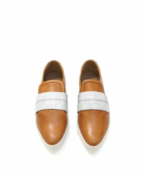 LUMI Teresa Riviera Slip On, in cognac.