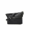 LUMI Theodore Messenger Bag, in black, is created using vegetable tanned, pull-up waxed leather.