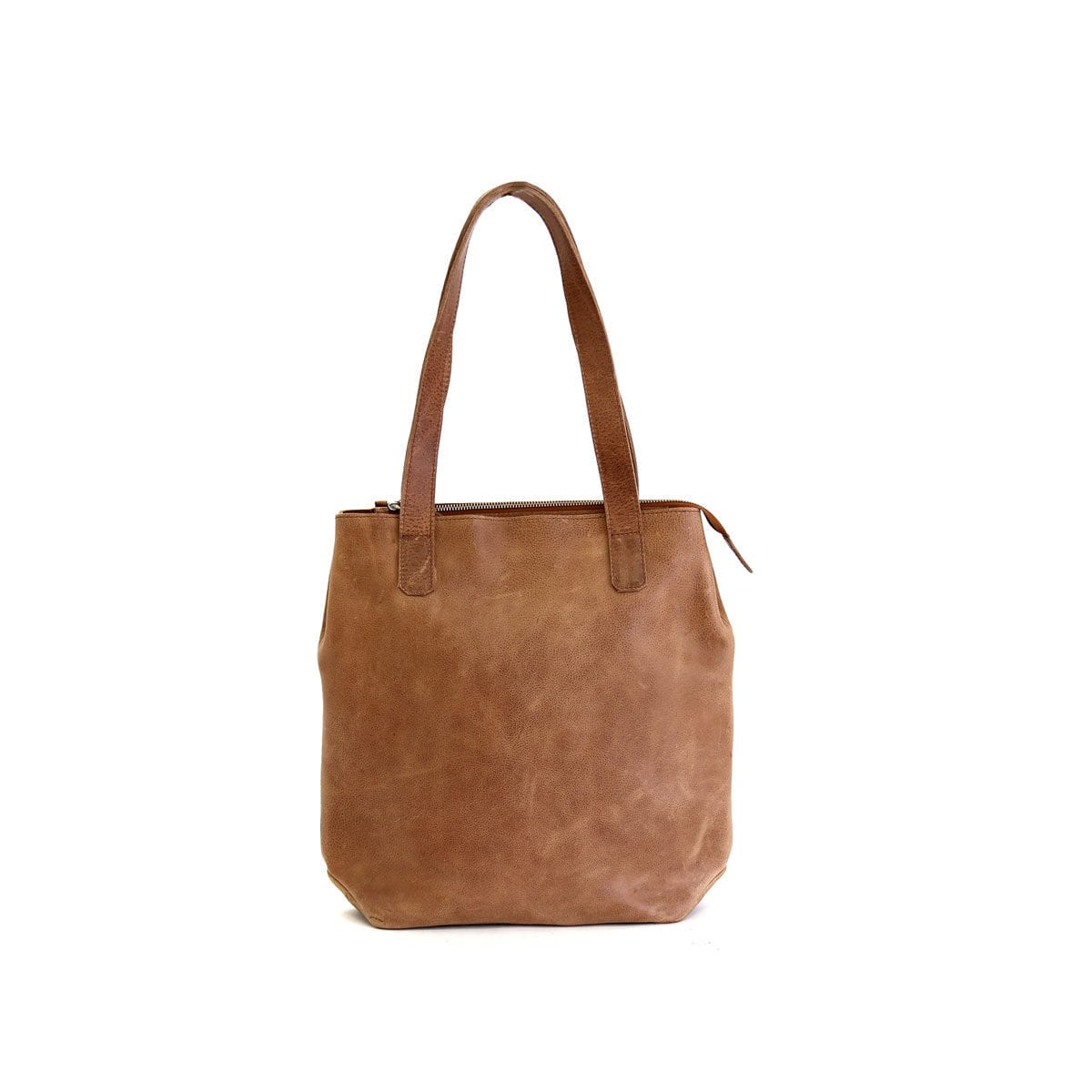 LUMI Lars Open Tote, in beige. Created using vegetable tanned leather.