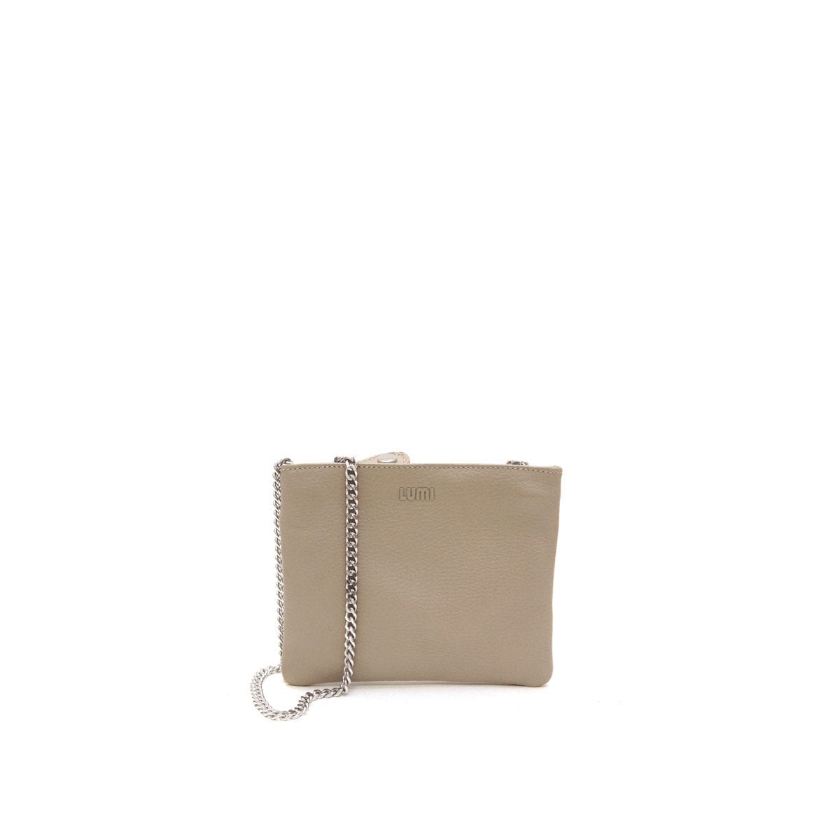 LUMI Laura Envelope Clutch, in taupe.