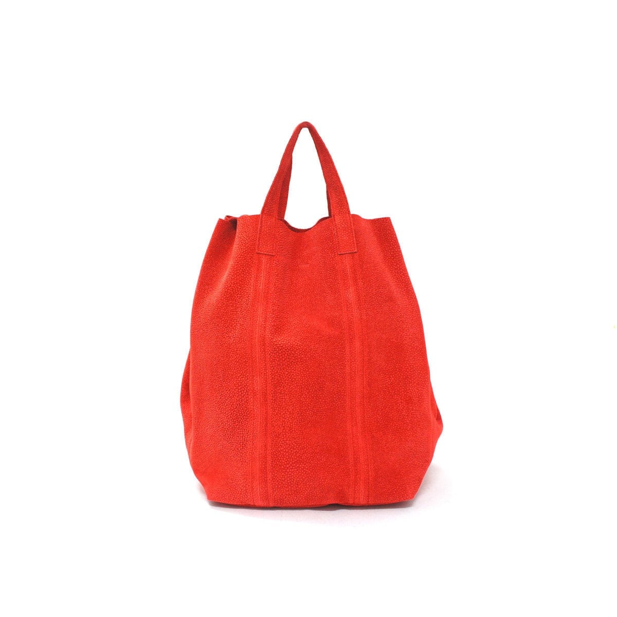 LUMI Linda Large Tote Bubbles, in red.