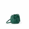 LUMI Beata Small Bucket Bag, in green, is made of vegetable tanned goat leather.