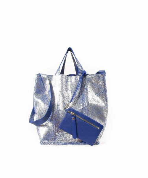 LUMI Frida Small Tote Floater, in blue/silver, is from our Limited Edition.