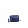 LUMI Jenna Pouch Bag, in blue, is made of vegetable tanned goat leather.