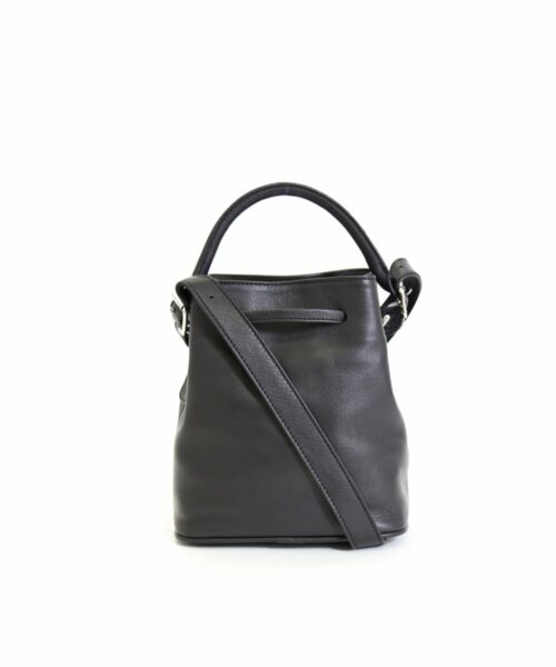 LUMI Klara Small Bucket Bag in timeless and elegant black.