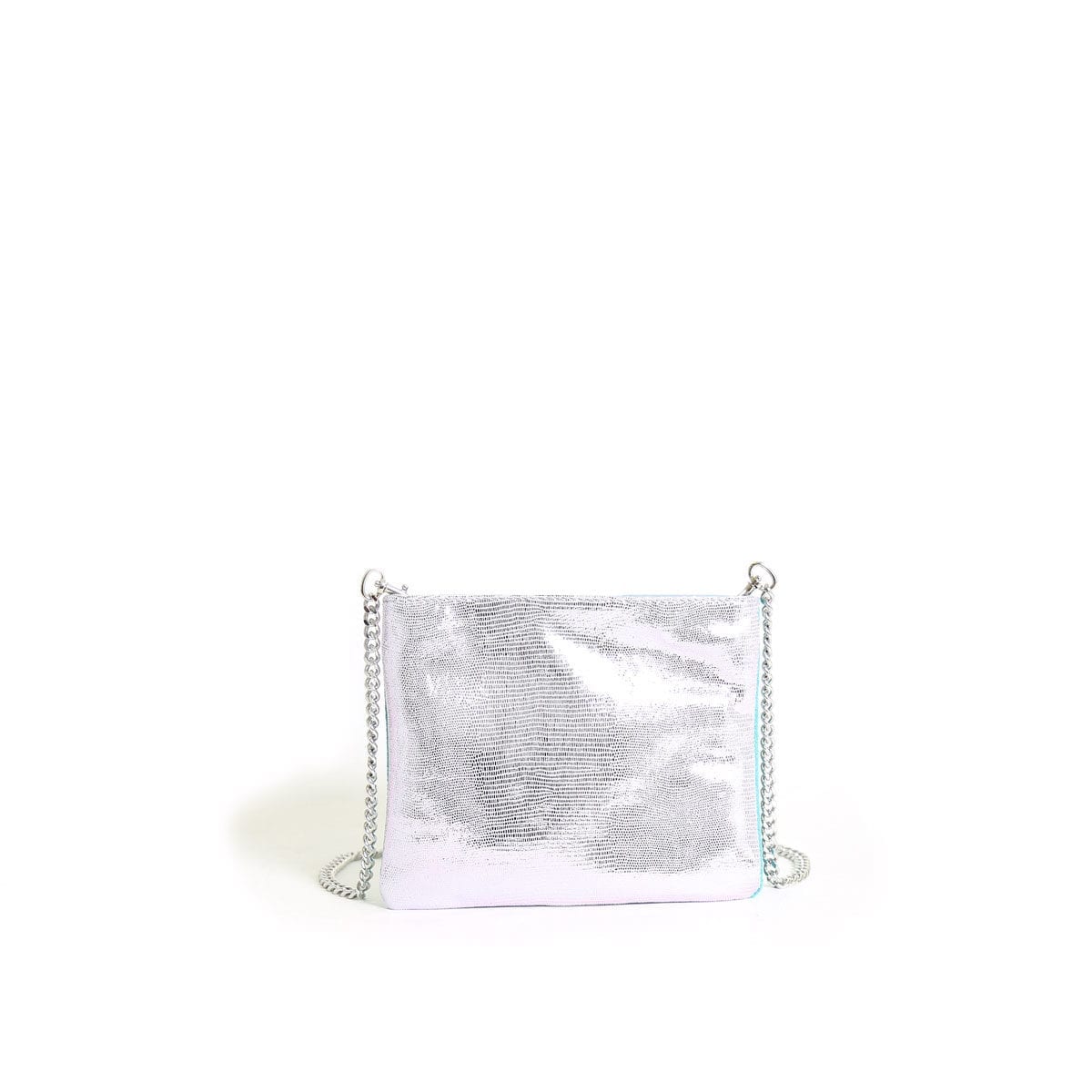 LUMI Laura Envelope Clutch, in turquoise combo.