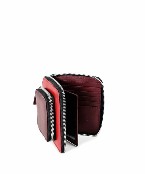 Melissa Wallet in Red and Wine combo
