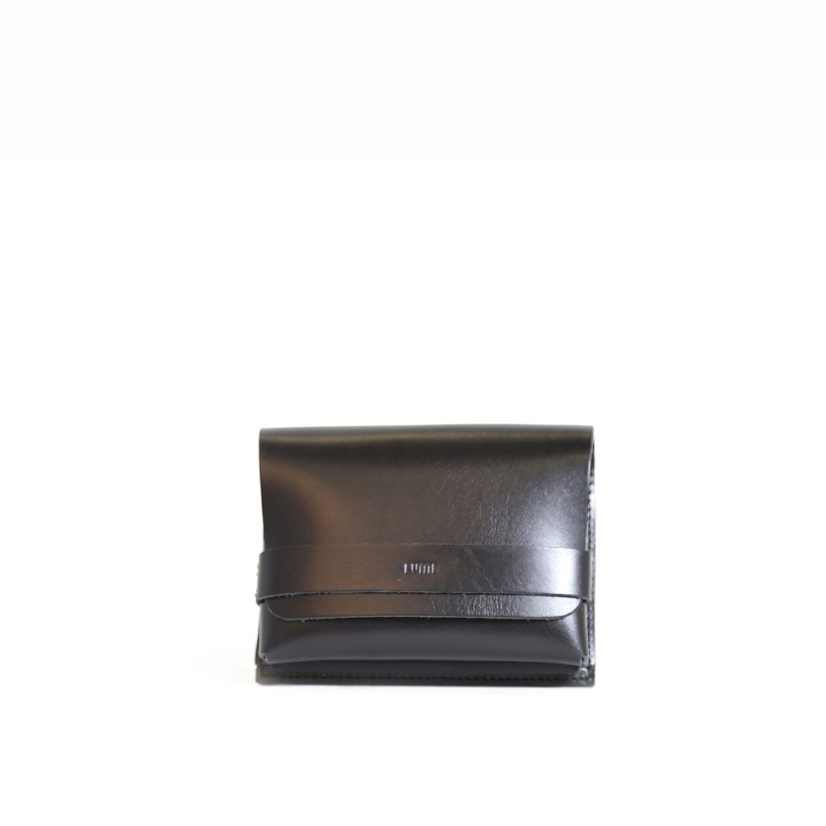 LUMI Medium Case Utility Pocket, in black, is created using natural vegetable tanned cow leather