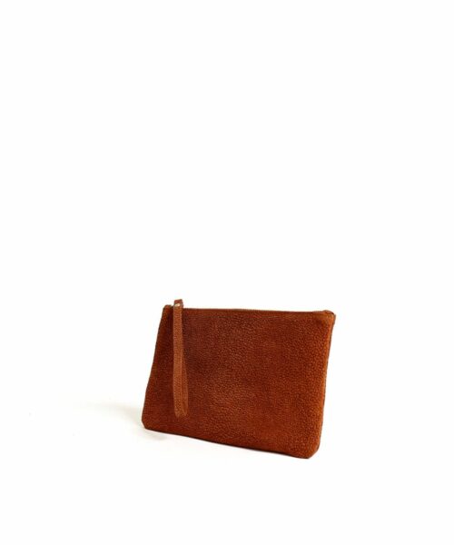 LUMI Raili Small Clutch Bubbles, in cognac, is from our Limited Edition.