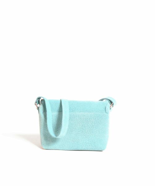 LUMI Rita Mini Bag Bubbles, in turquoise, from back