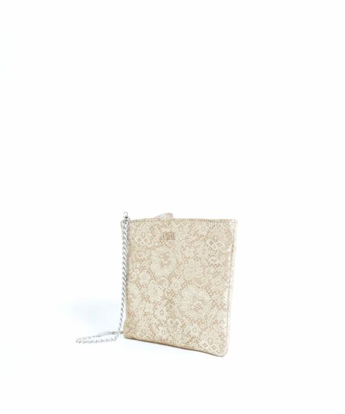 LUMI Laura Envelope Clutch, in lace beige.