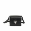LUMI Hilla Messenger Bag, in black, is created using natural vegetable tanned cow leather.