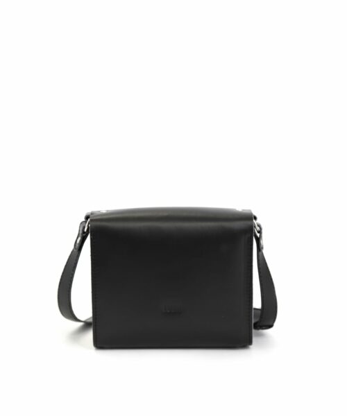 LUMI Hilla Messenger Bag, in black, is created using natural vegetable tanned cow leather.