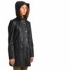 Women’s LUMI Leather Anorak, in black, is made of buttery soft full grain, trough dyed sheep leather.