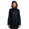 Women’s LUMI Leather Anorak, in navy, is made of buttery soft full grain, trough dyed sheep leather.