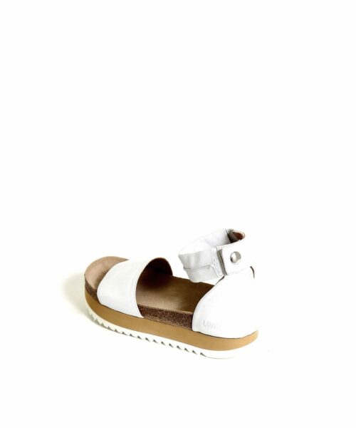 LUMI Birgitta Cork Sandals, in white, make the perfect summer shoe for every occasion.