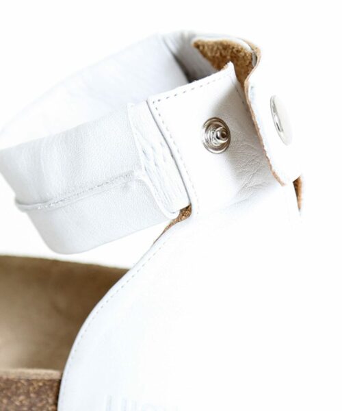 LUMI Birgitta Cork Sandals, in white, make the perfect summer shoe for every occasion.