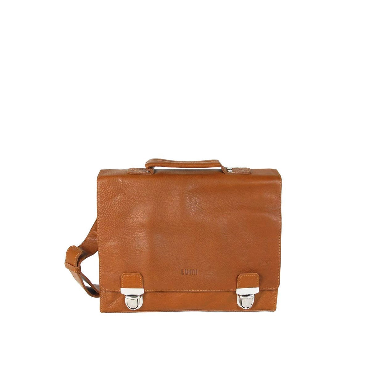 LUMI Frederik Small Professor Bag, in cognac.