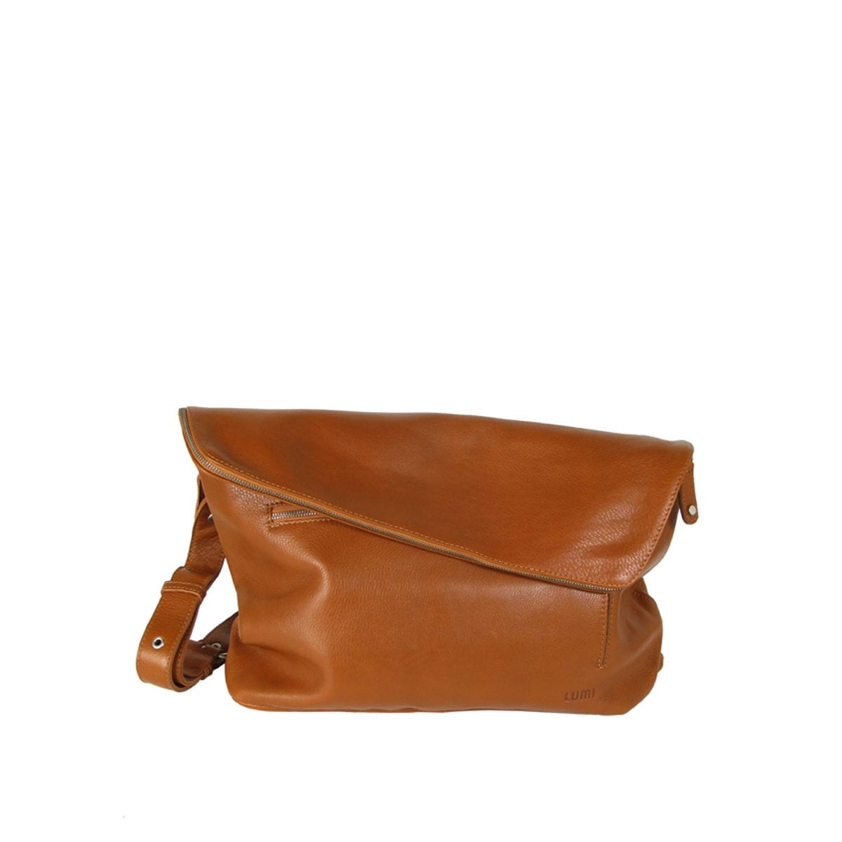 LUMI THEODORE Messenger Bag in cognac