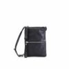 LUMI Hilda Double Pouch, in black, is made of vegetable tanned goat leather. Chemical free dyeing.