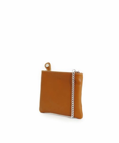 LUMI Laura Envelope Clutch in timeless and elegant toffee colour.