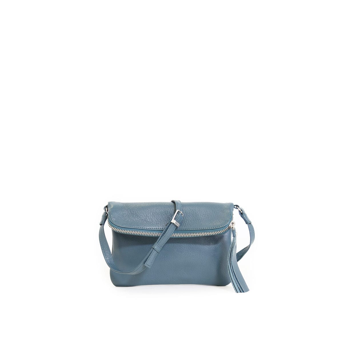 LUMI Stella Pouch Bag, in petrol, is made of vegetable tanned goat leather. Chemical free dyeing