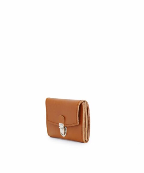 LUMI Petrus Coin Purse, in cognac, is created using natural vegetable tanned cow leather.