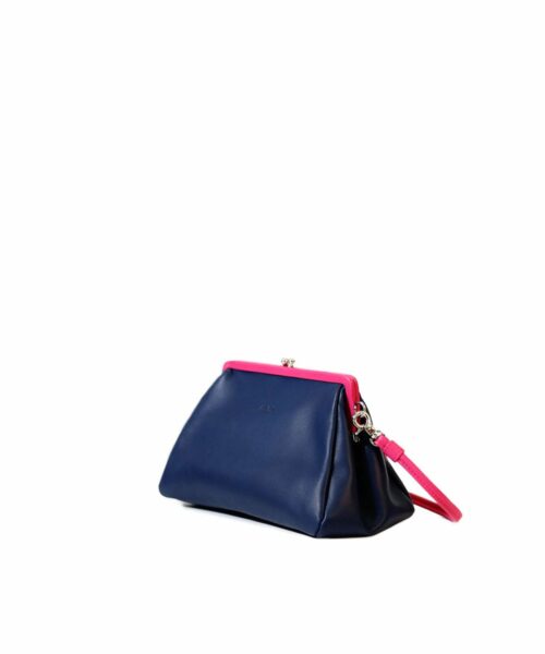LUMI Kiira Clutch Purse Navy / Pink