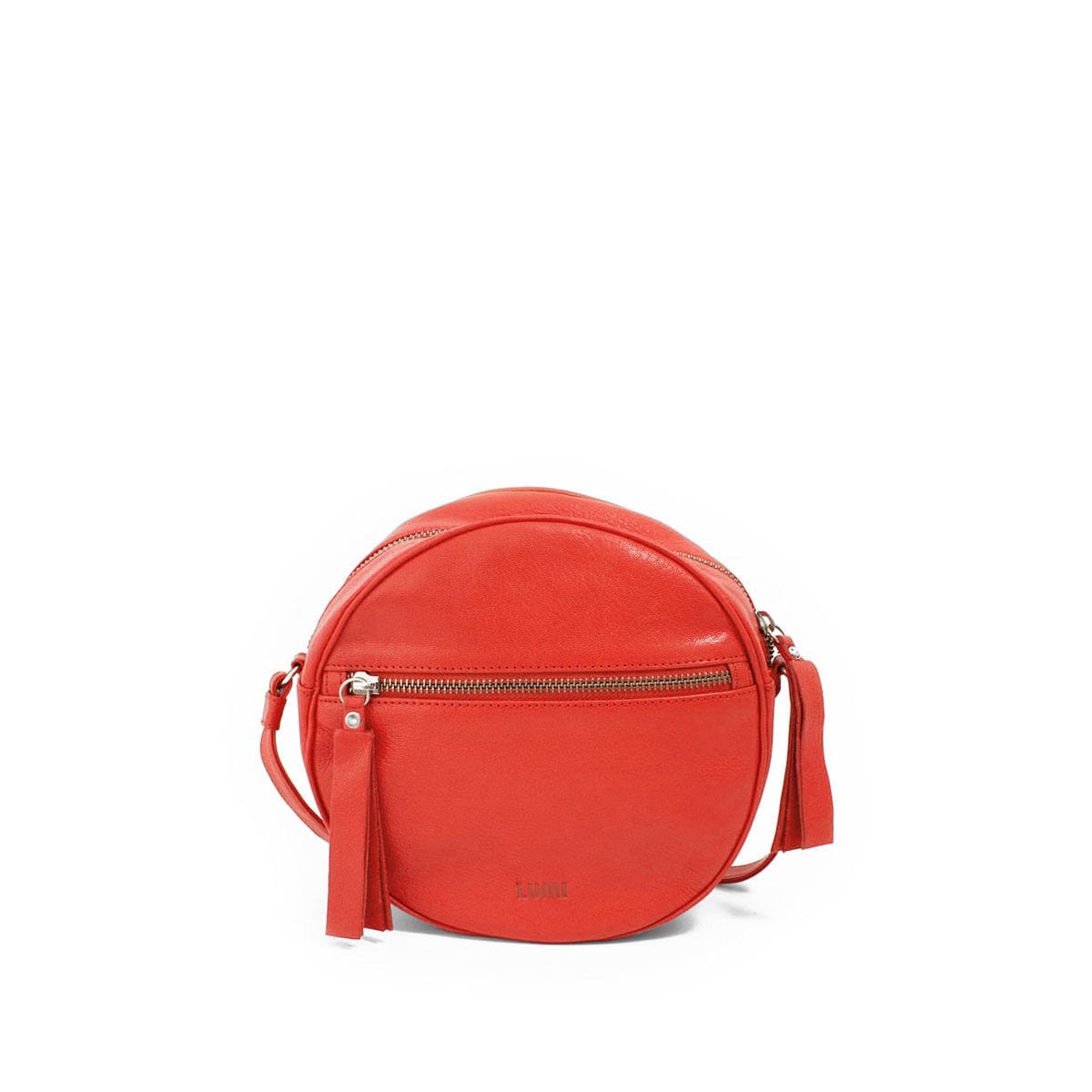 LILA Round Bag in coral red