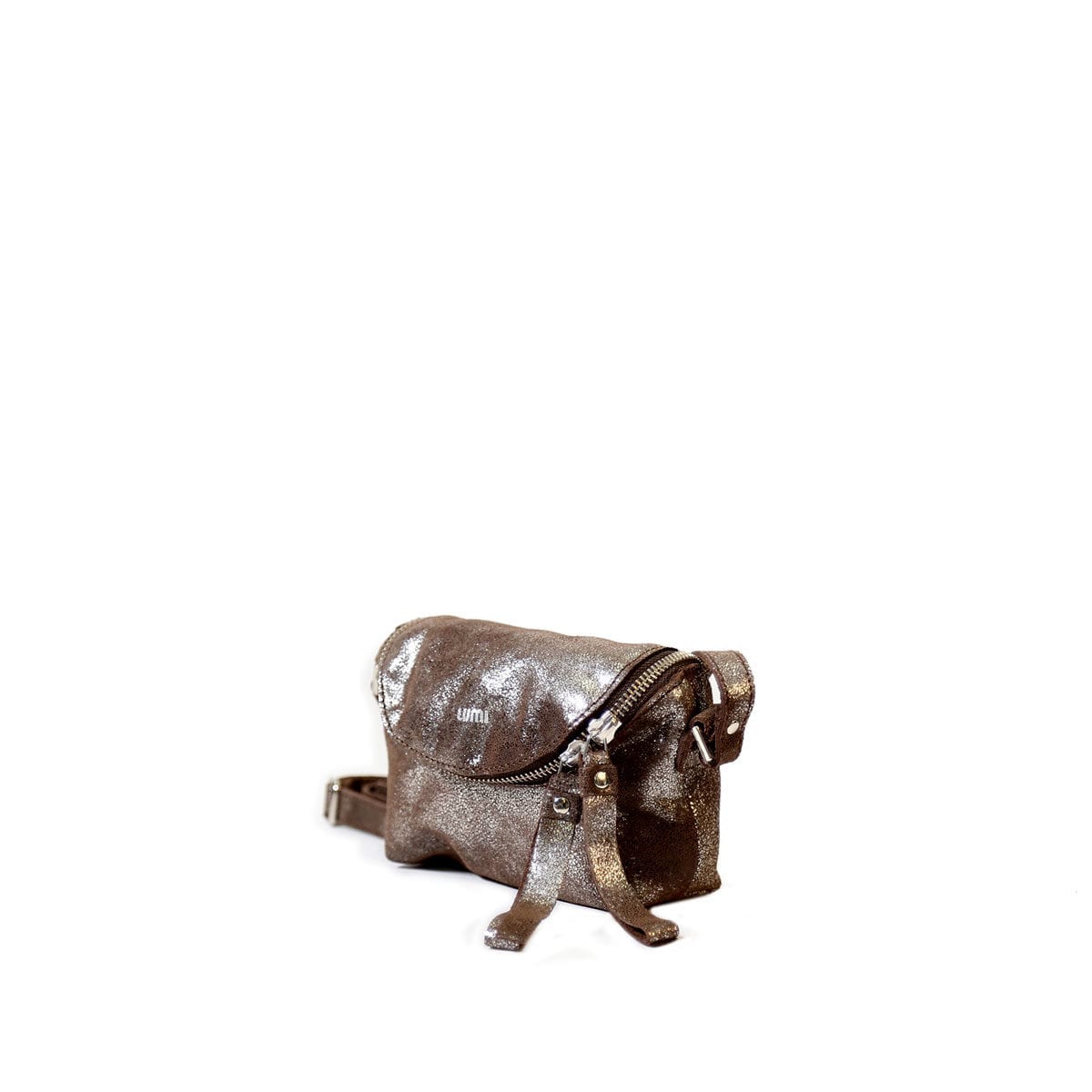 LUMI Rosita Microbag, in brown shine. Rosita Microbag makes a cute little bag to safe-keep your little daily essentials in style.