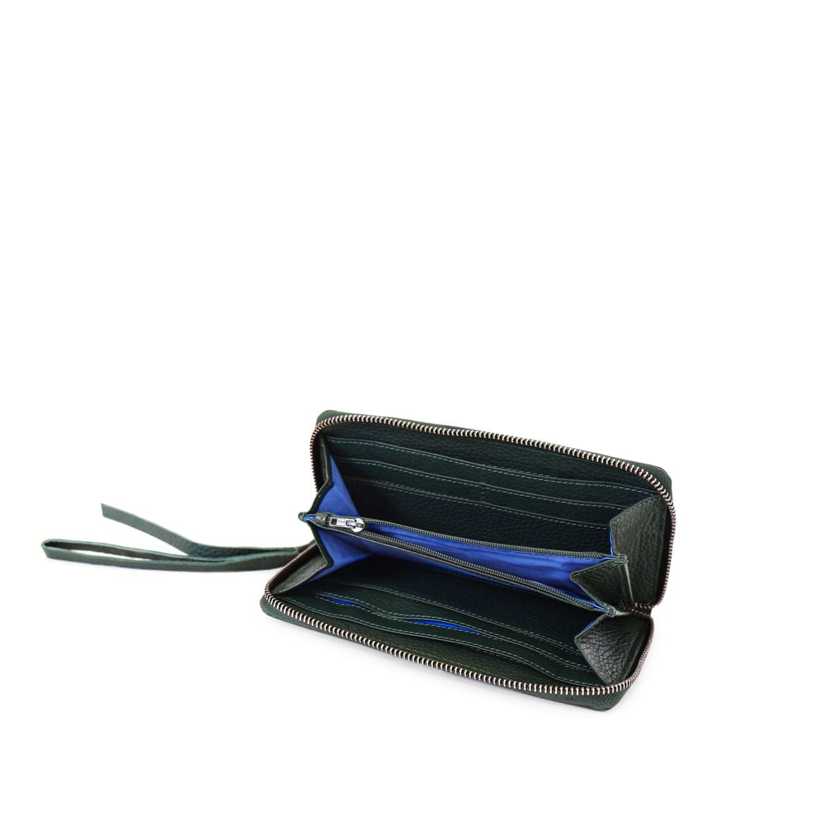 LUMI Large Ziparound Wallet in petrol