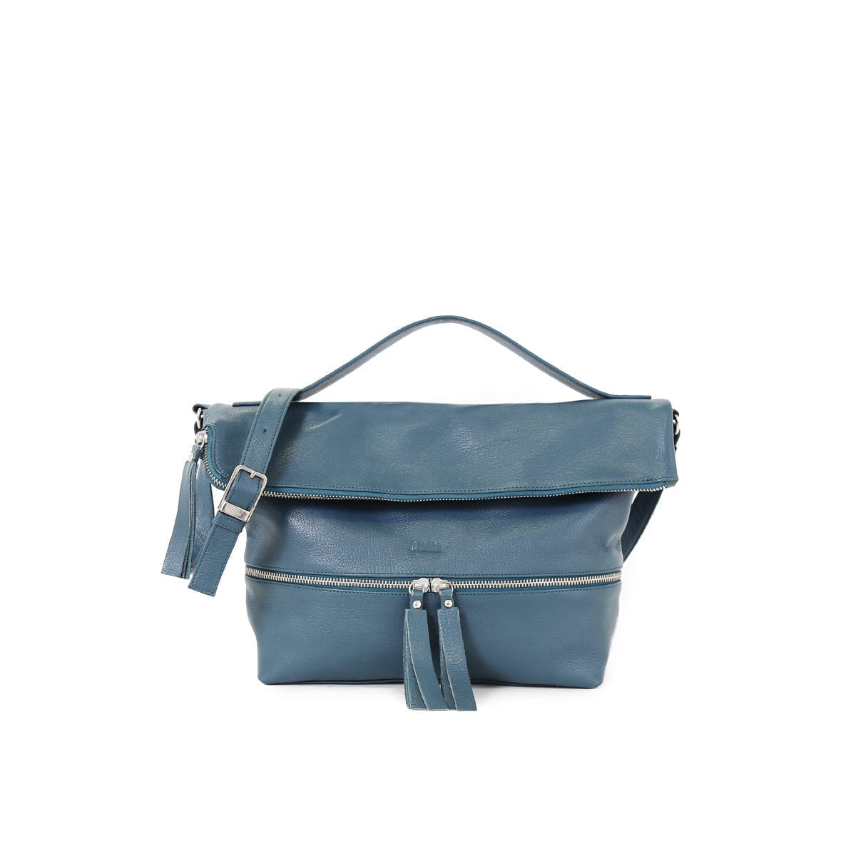 LUMI Lyydia Shoulder Bag, in petrol, is made of vegetable tanned goat leather. Chemical free dyeing.