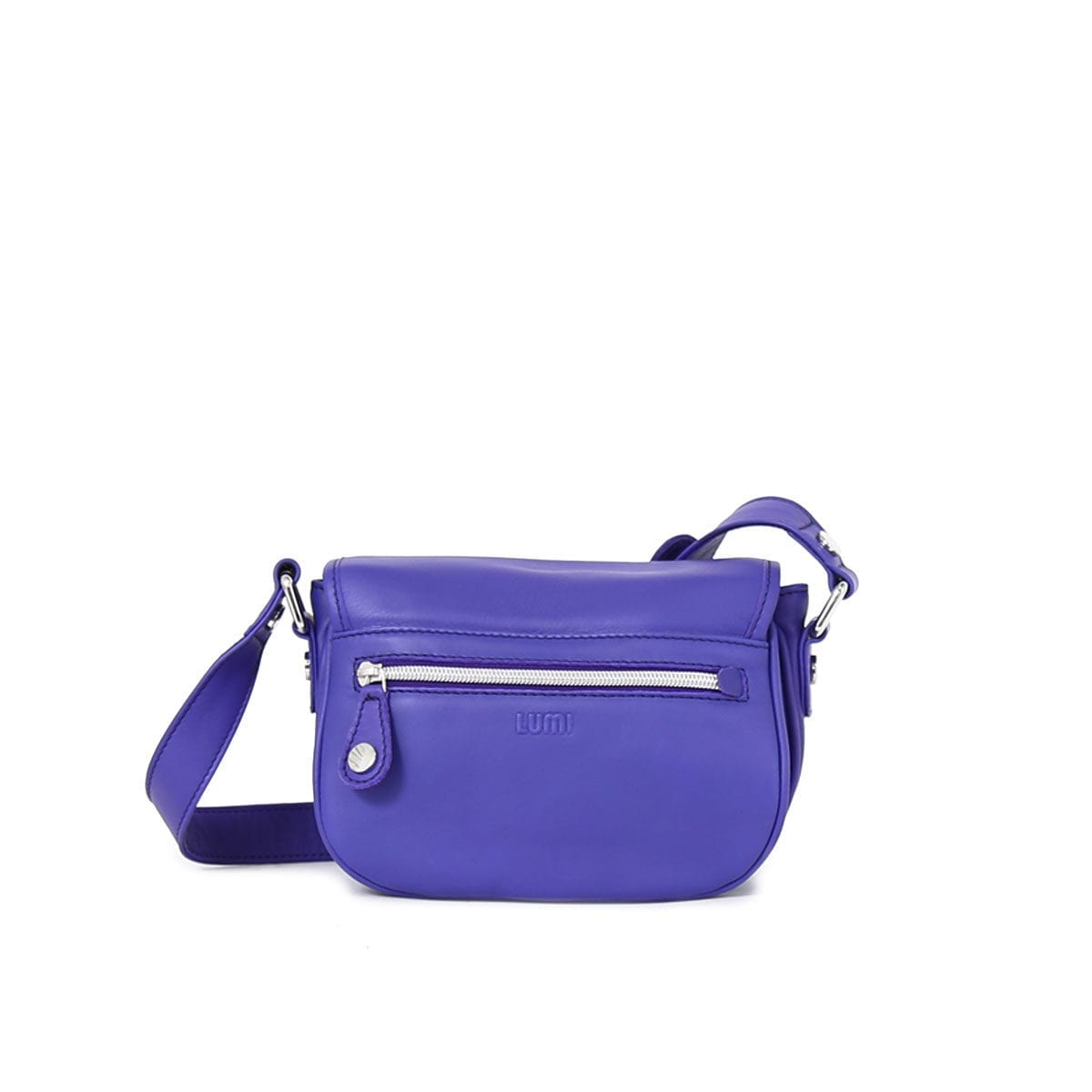 LUMI Olivia Mini Saddler in bright bold violet colour.