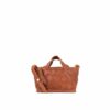 LUMI Annikki Woven Small Tote in beautiful cognac