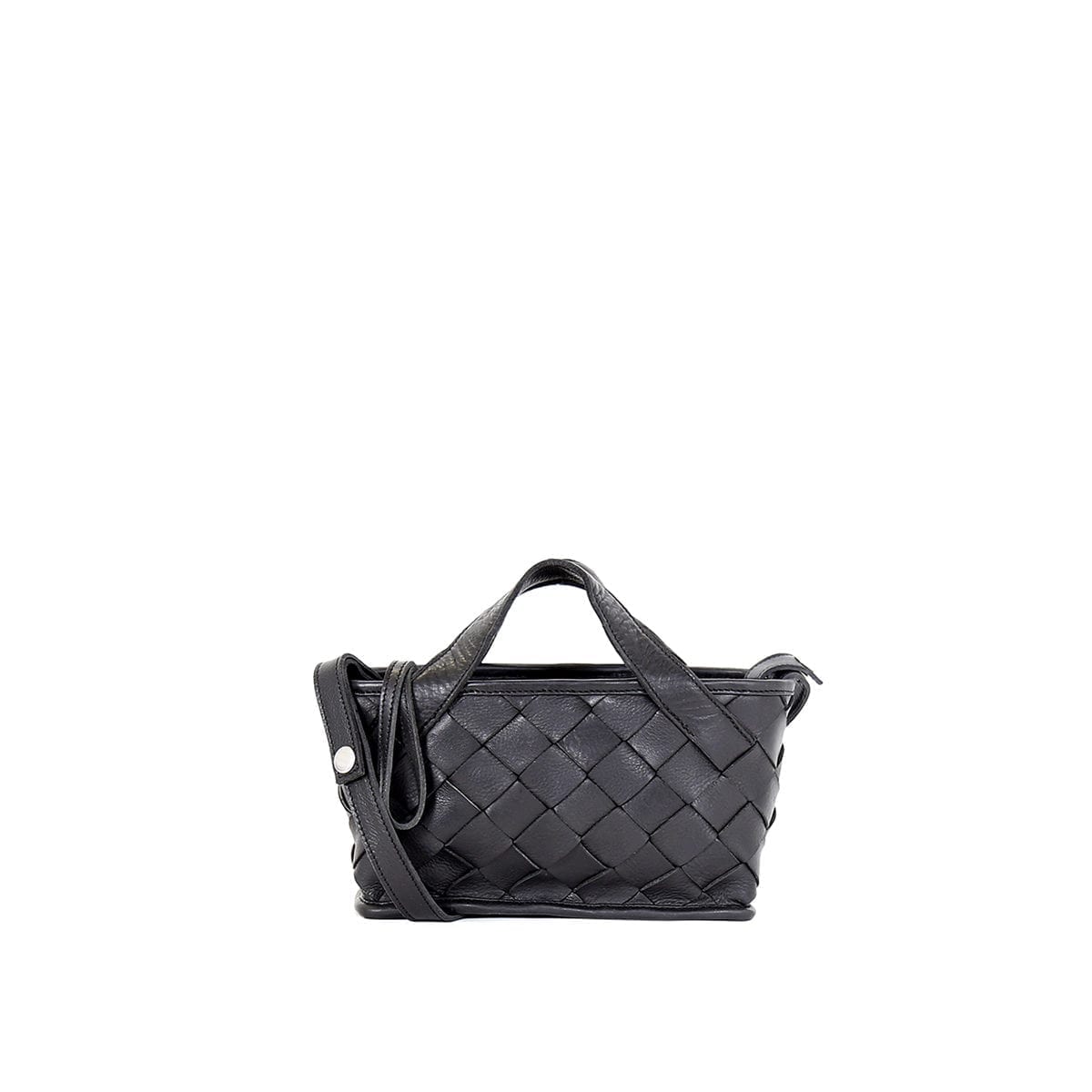 LUMI Annikki Woven Small Tote in classic black