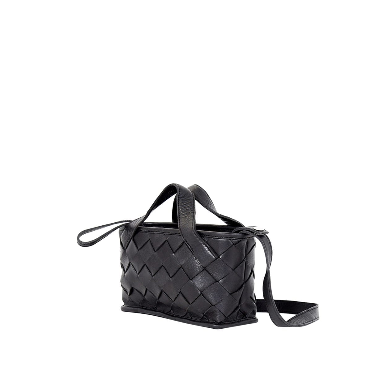 LUMI Annikki Woven Small Tote in classic black