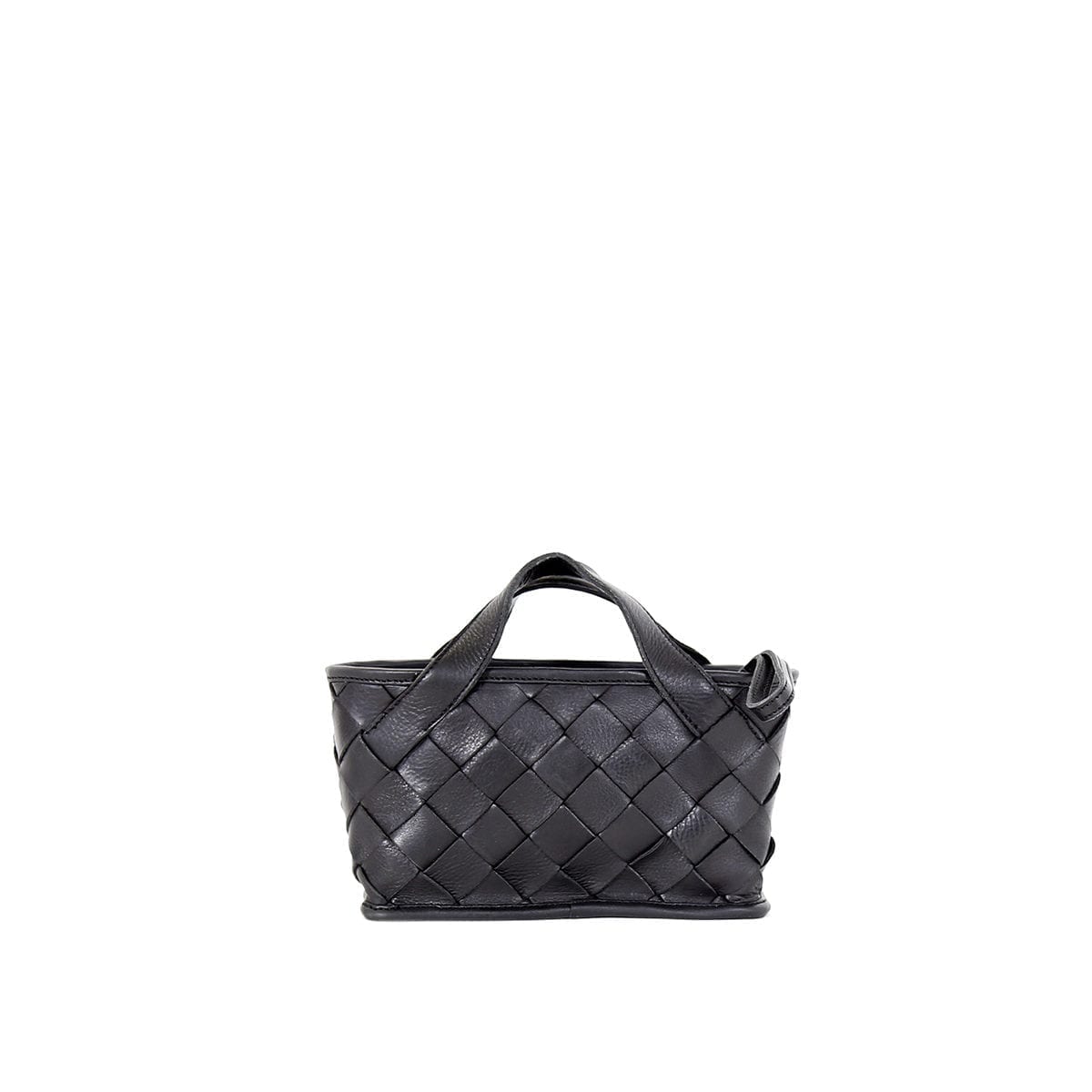 LUMI Annikki Woven Small Tote in classic black