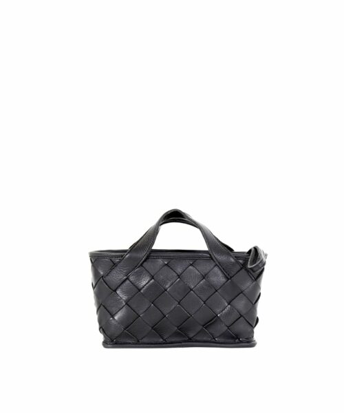 LUMI Annikki Woven Small Tote in classic black