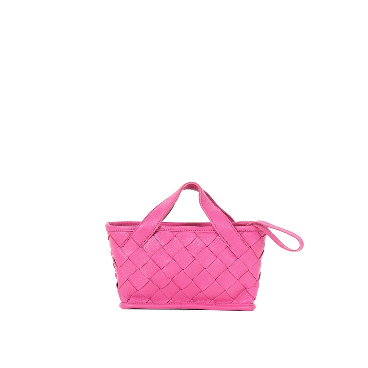 LUMI Annikki Woven Small Tote in bright raspberry