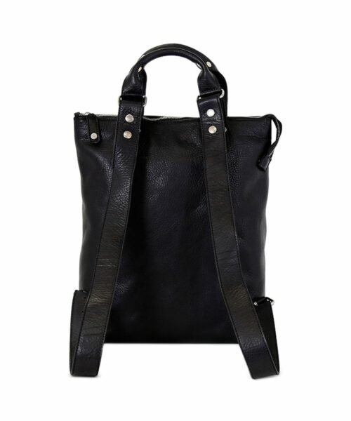 LUMI Daniel Tote Backpack in black. Wear it on your back or use it as a tote bag, this roomy bag is great for all your urban adventures. It fits a 15