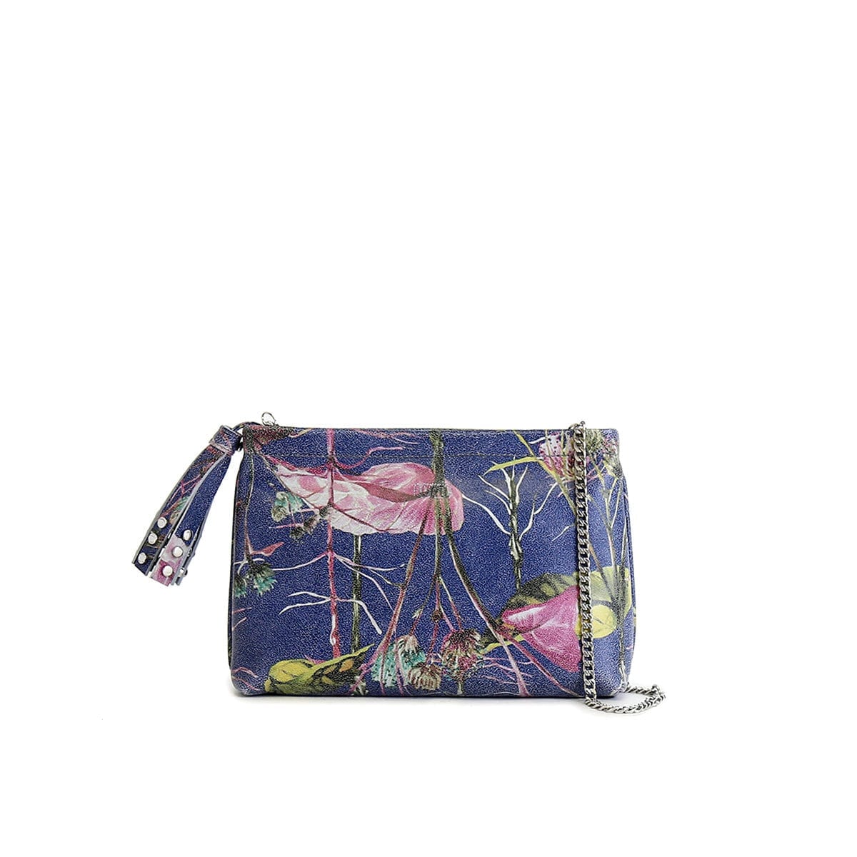 Tamara T-Bag featuring a new edition of LUMI floral pattern printed on leather, created by Finnish artist and illustrator Jenni Ritamäki