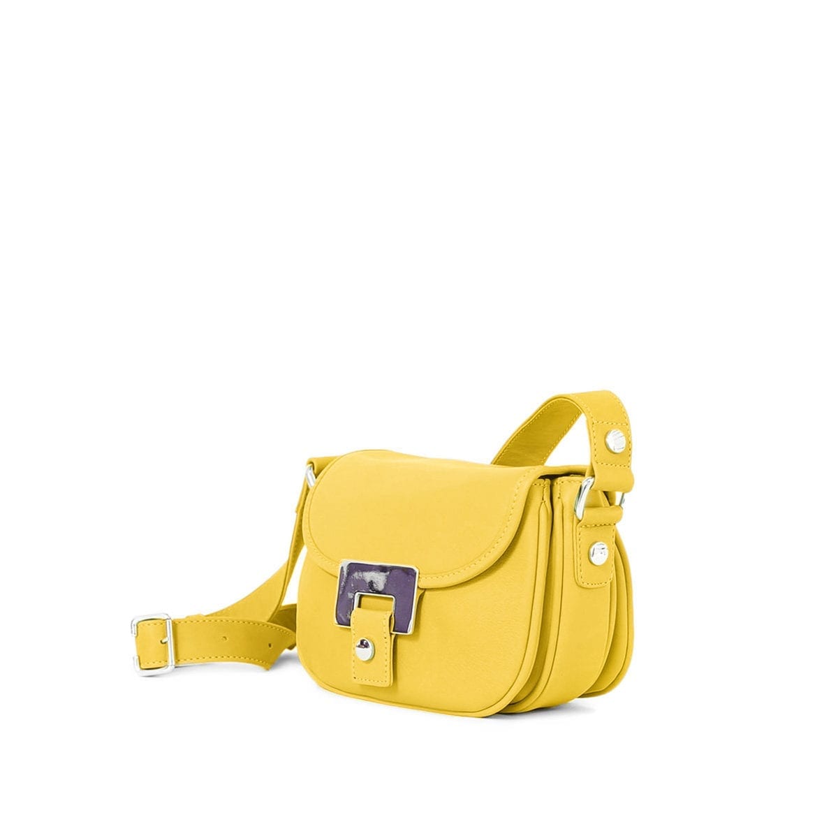 Olivia Mini Saddler Bag in yellow.