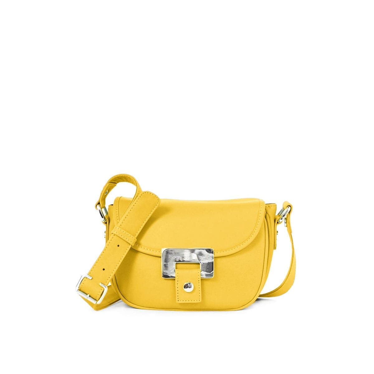 Olivia Mini Saddler Bag in yellow.