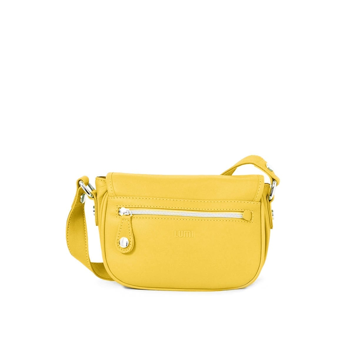 Olivia Mini Saddler Bag in yellow.