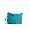 Trine Woven Clutch Large Petrol (Outlet)