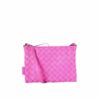 Trine Woven Clutch Large Raspberry